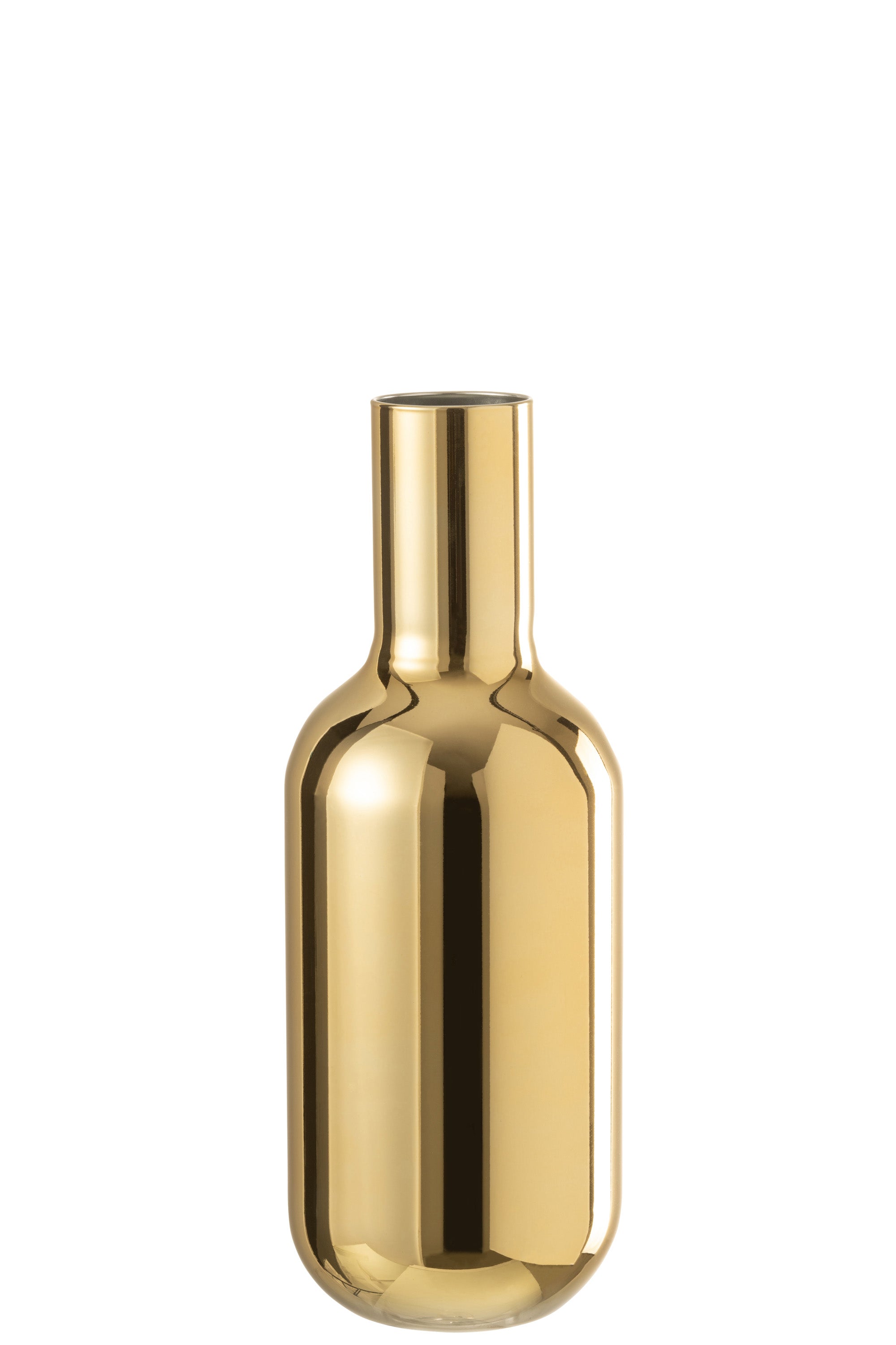 FLASCHE/VASE DEKORATIV GLAS GOLD LARGE