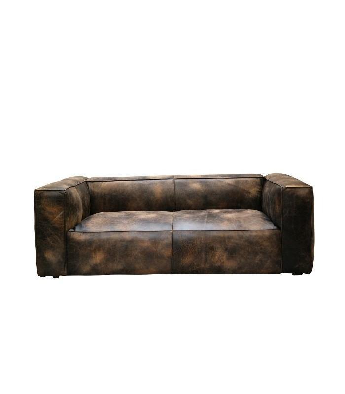 2-Sitzer Ledersofa, Rindsleder,  200 x 110 x 67 cm - 1a-zuhause.de