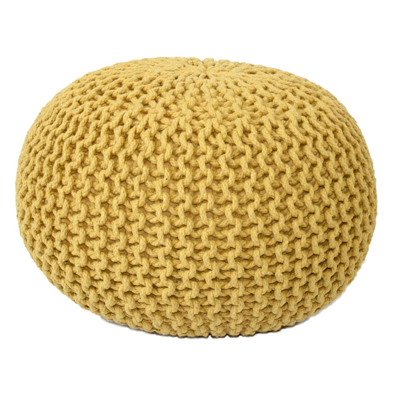 Pouf Ø 55 cm Strickhocker Sitzpouf Sitzpuff Grobstrick-Optik extrahoch Höhe 37 cm