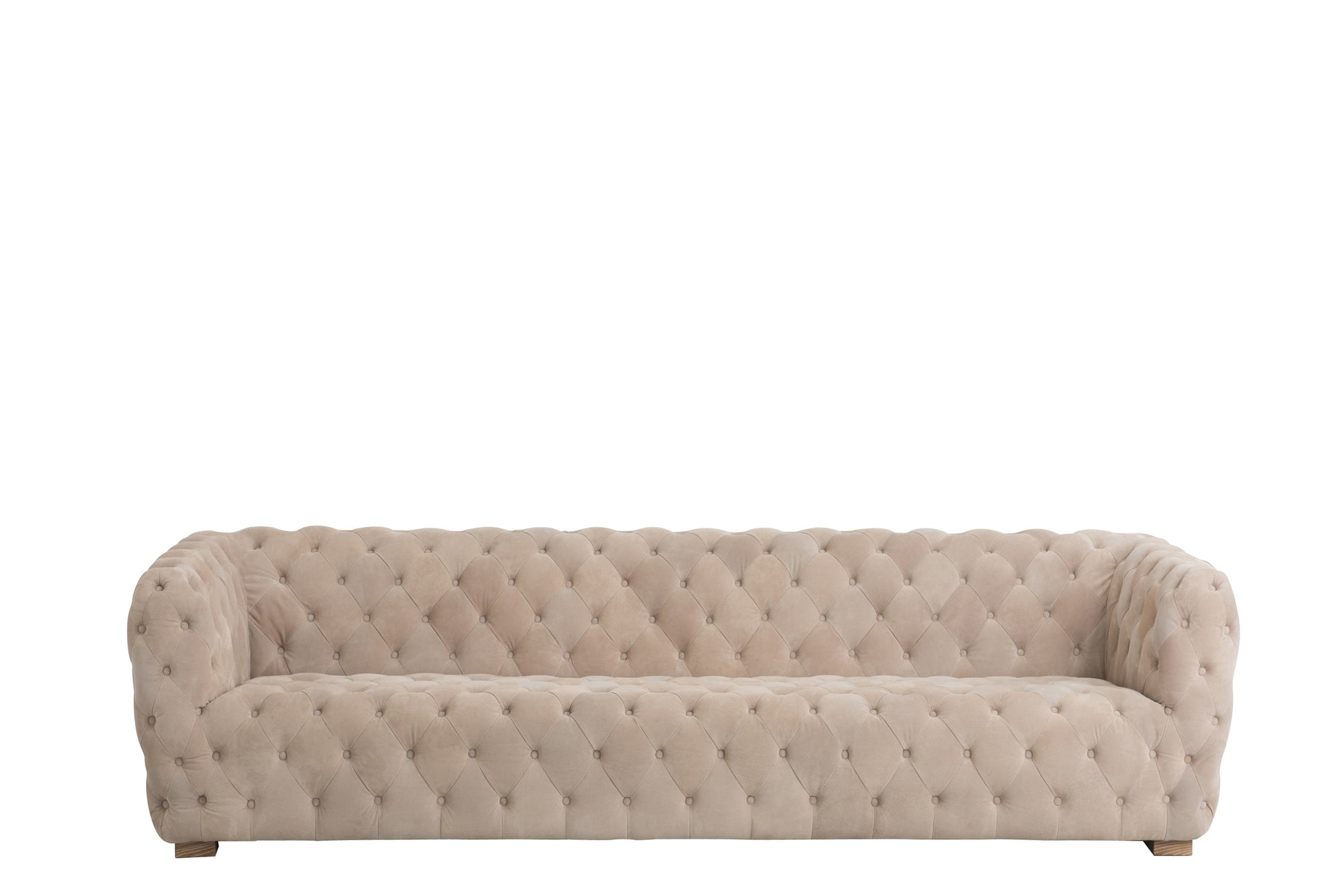 SOFA SUEDE MIT KNÖPFUNG 3-SITZER BEIGE