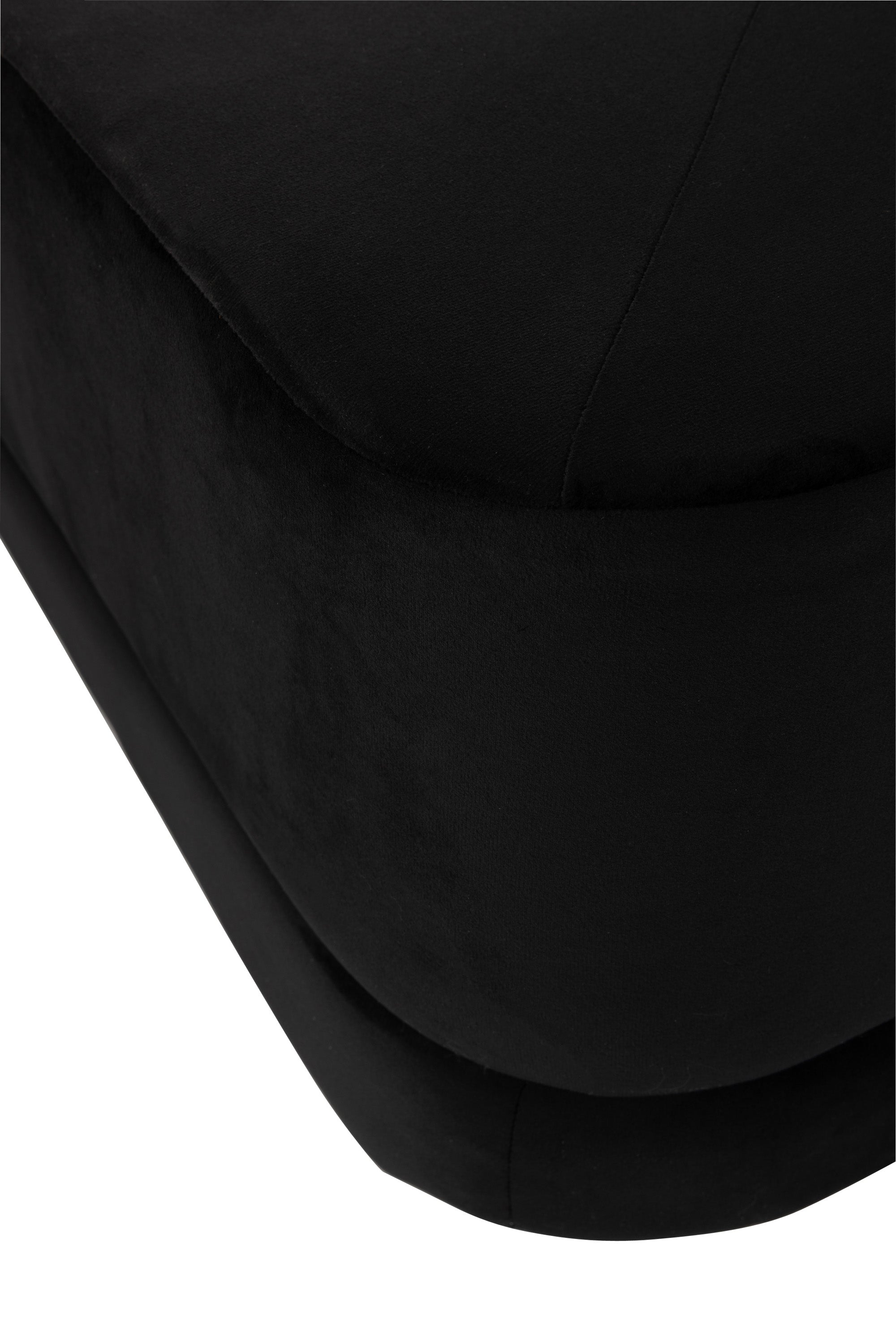 POUF VIERECKIG VELOURS SCHWARZ (65x65x35cm)