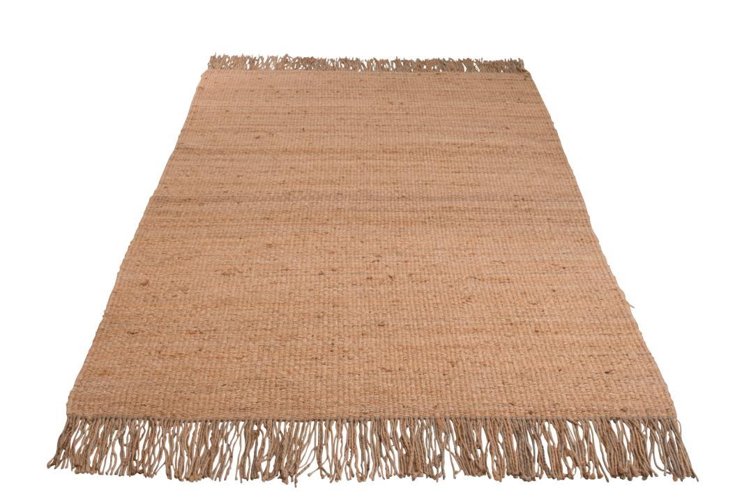 TEPPICH MIT FRANSEN JUTE NATUR