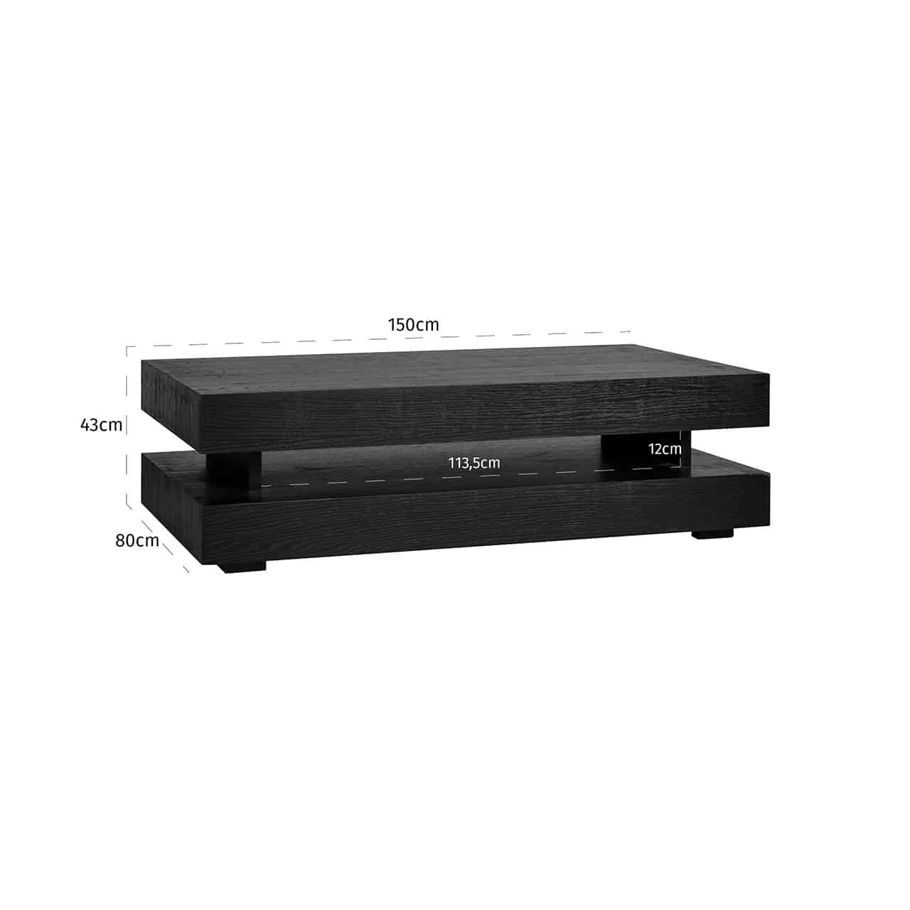 Coffee table Oakura blok C6505-blackrichmond