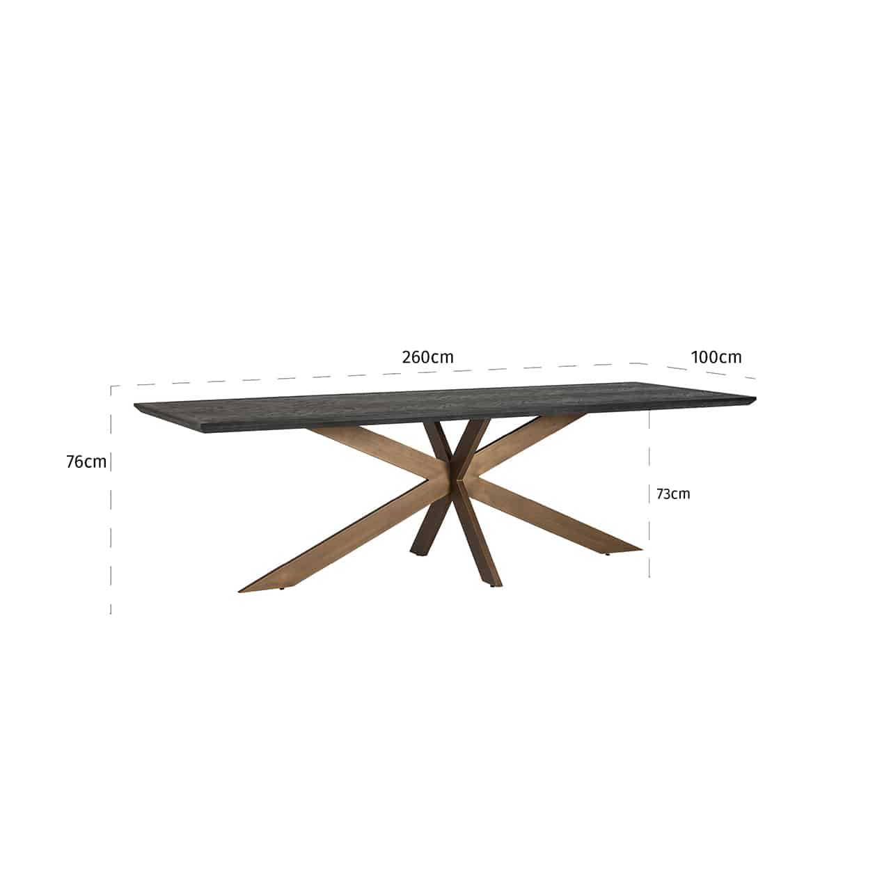 Dining table Blackbone brass 140Ø7381richmond