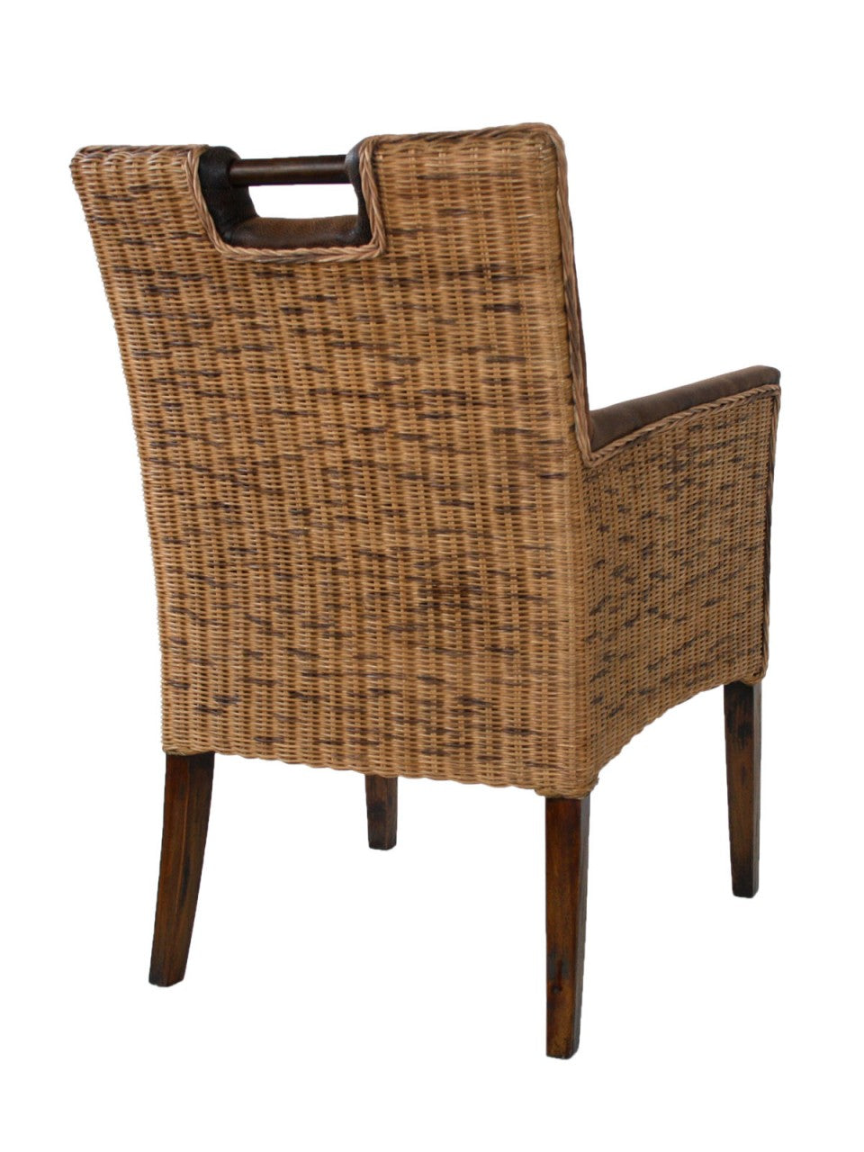 Esszimmer Stühle Set 6 Stück Rattan Armlehner Sessel Bilbao vollgepolstert Polster prairie brown