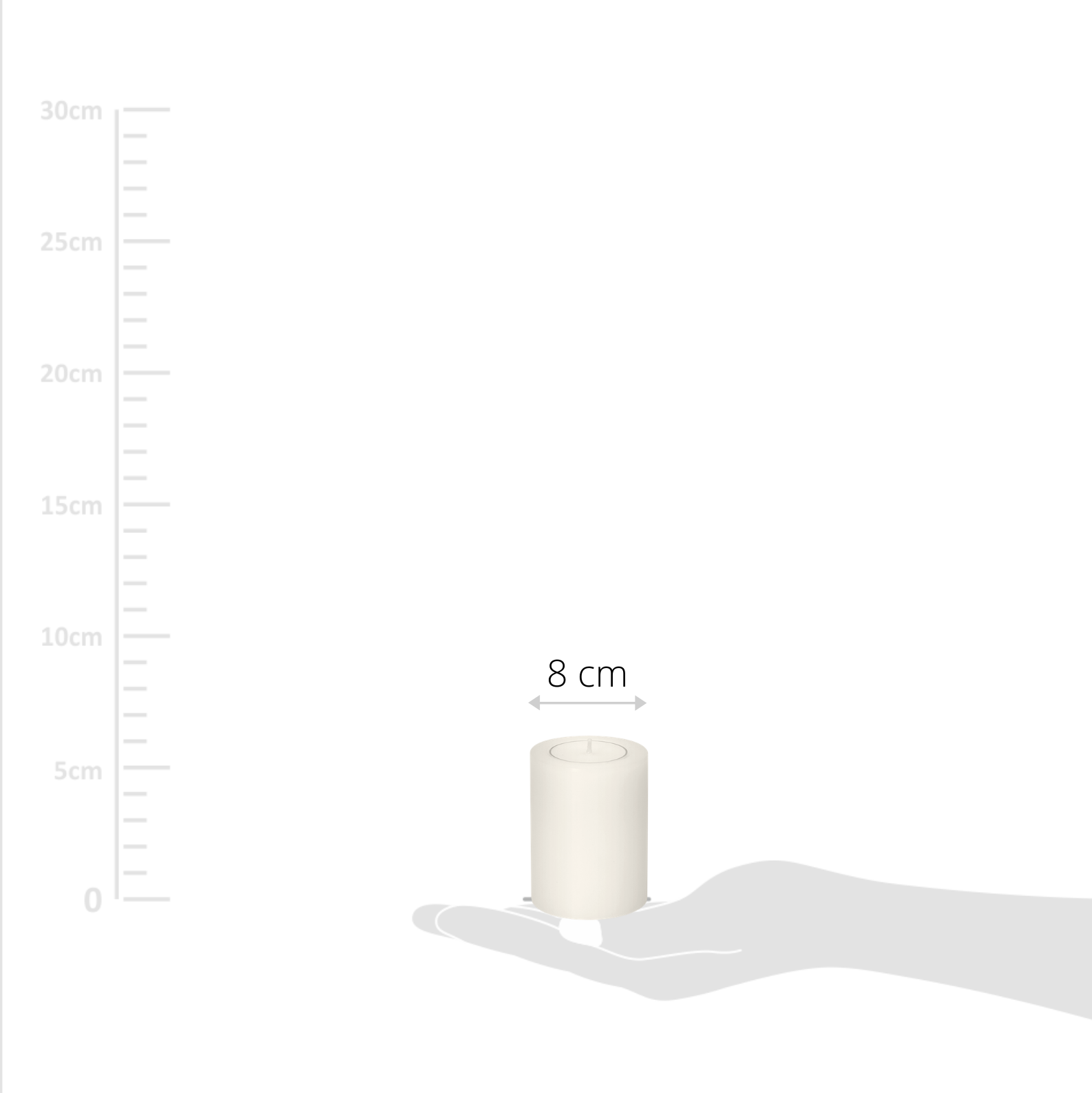 4er Set Teelichthalter Dauerkerze Cornelius, Höhe 8 cm, Durchmesser 6 cm, hitzbeständig bis 90 Grad - 1a-zuhause.de