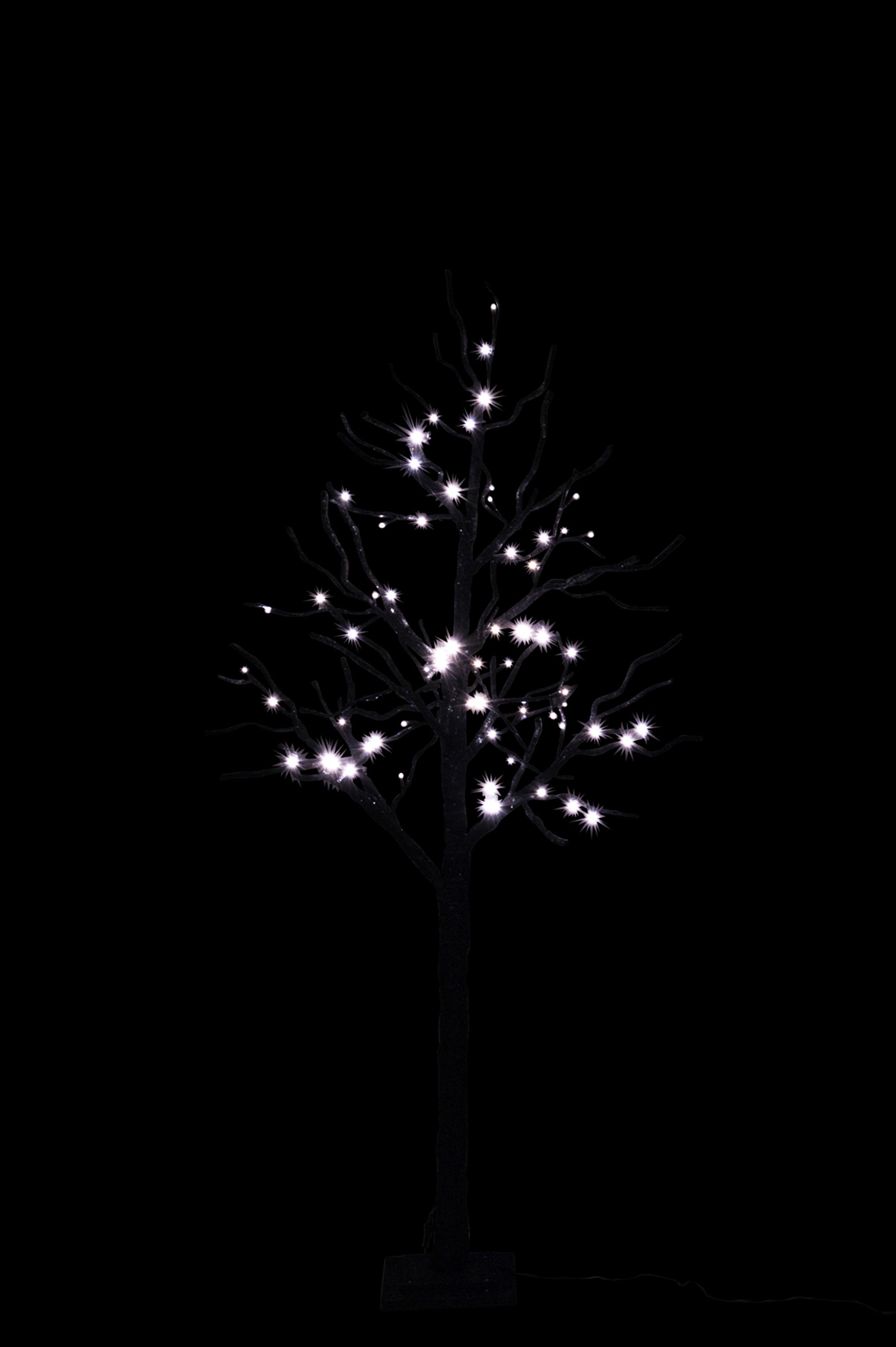 BAUM MIT LED ADAPTER UND PAILLETTEN SCHWARZ GRÖSSE L 180CM (88x100x180cm)