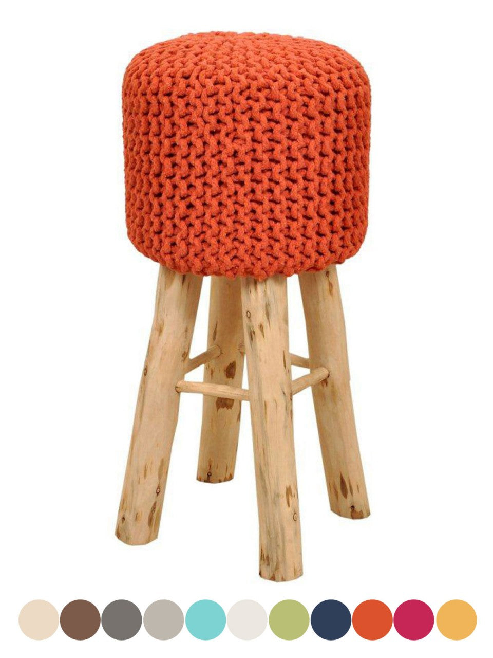 Barhocker Tresen-Hocker Küchenhocker Bistro-Hocker Barstuhl mit Holzfüßen Ø 35 cm Höhe 72 cm