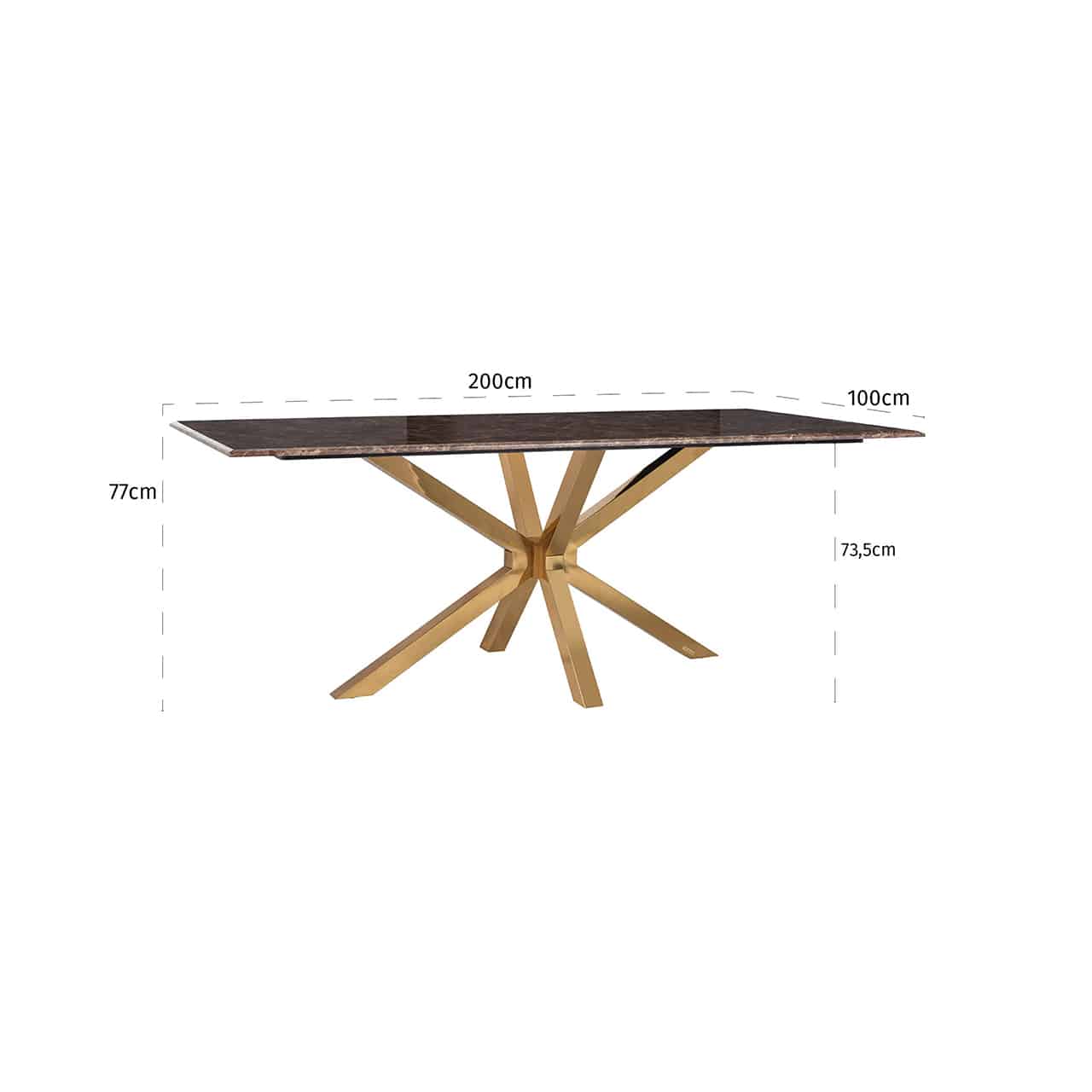 Sofa table Paramount brushed gold9438richmond