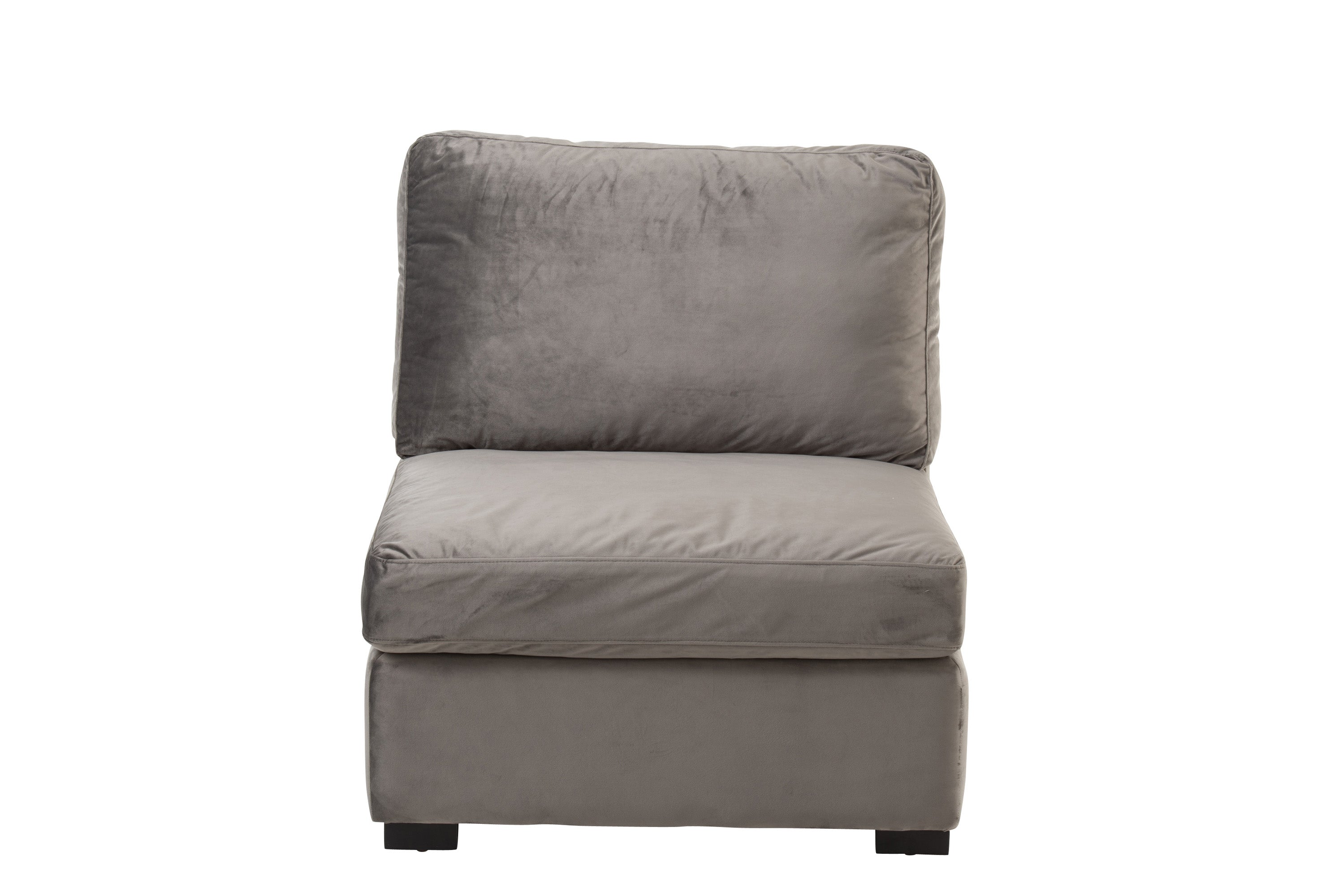 SESSEL/SOFA MITTELSTÜCK SAMT GRAU