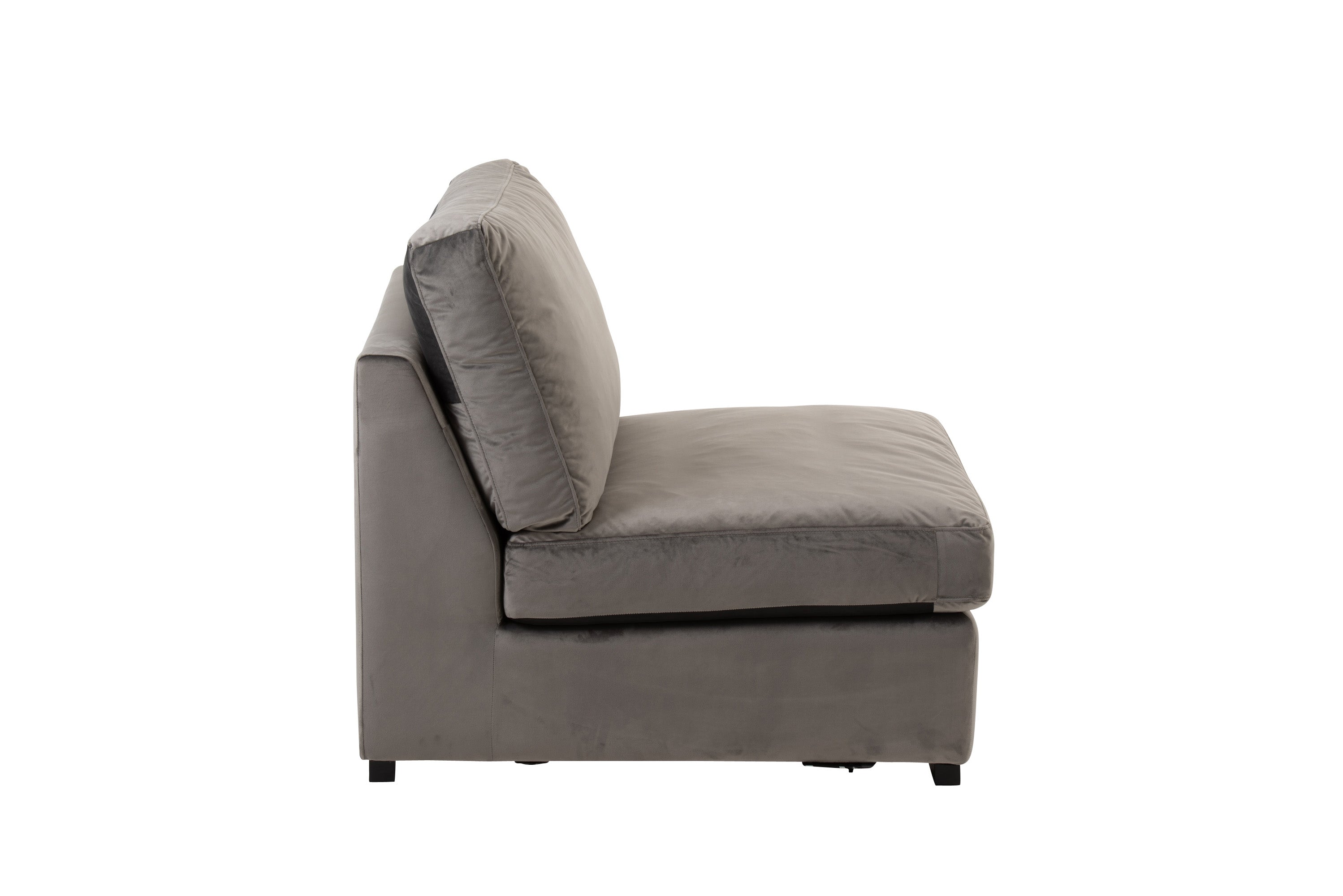 SESSEL/SOFA MITTELSTÜCK SAMT GRAU