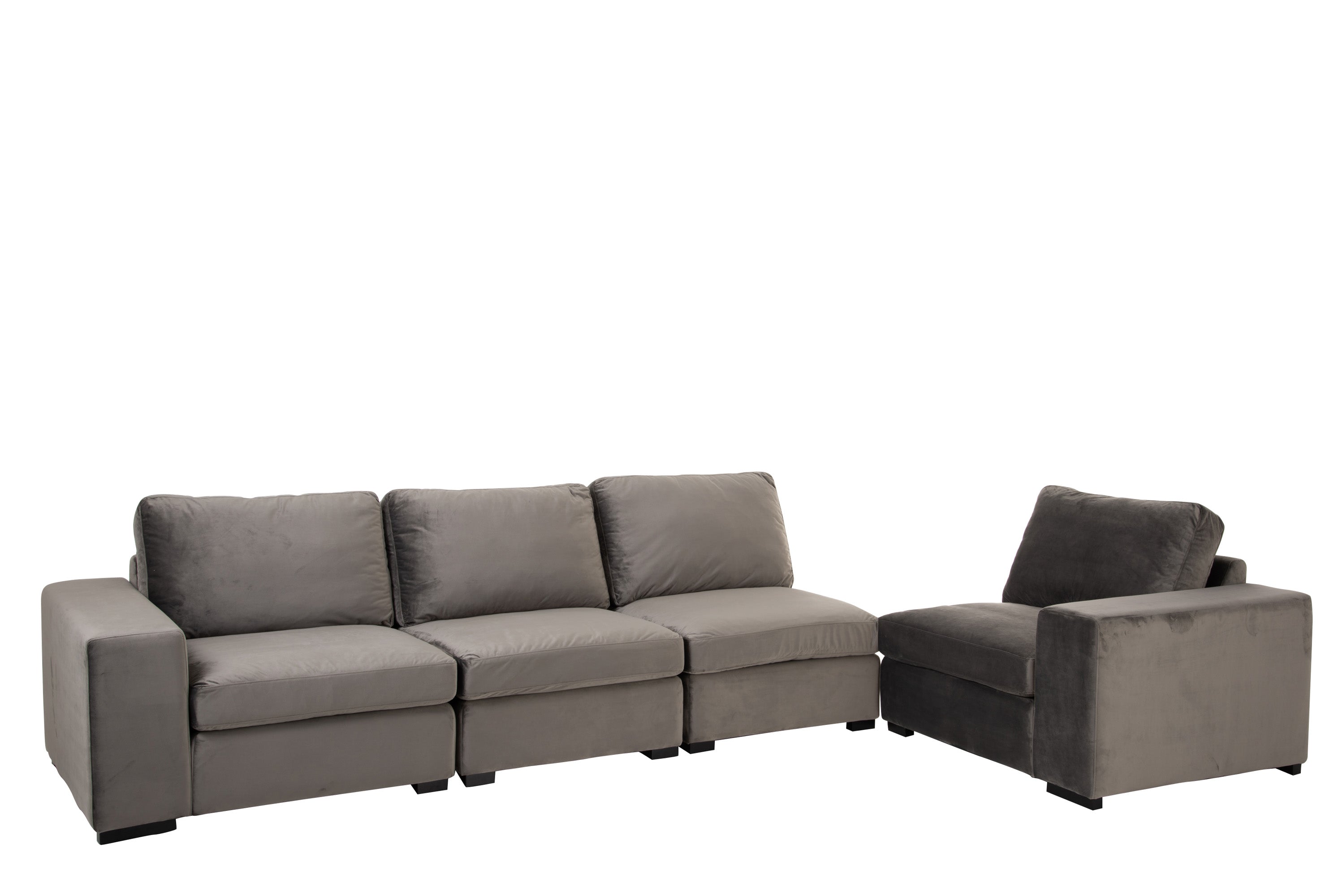 SOFA | 2-SITZER | SAMT GRAU