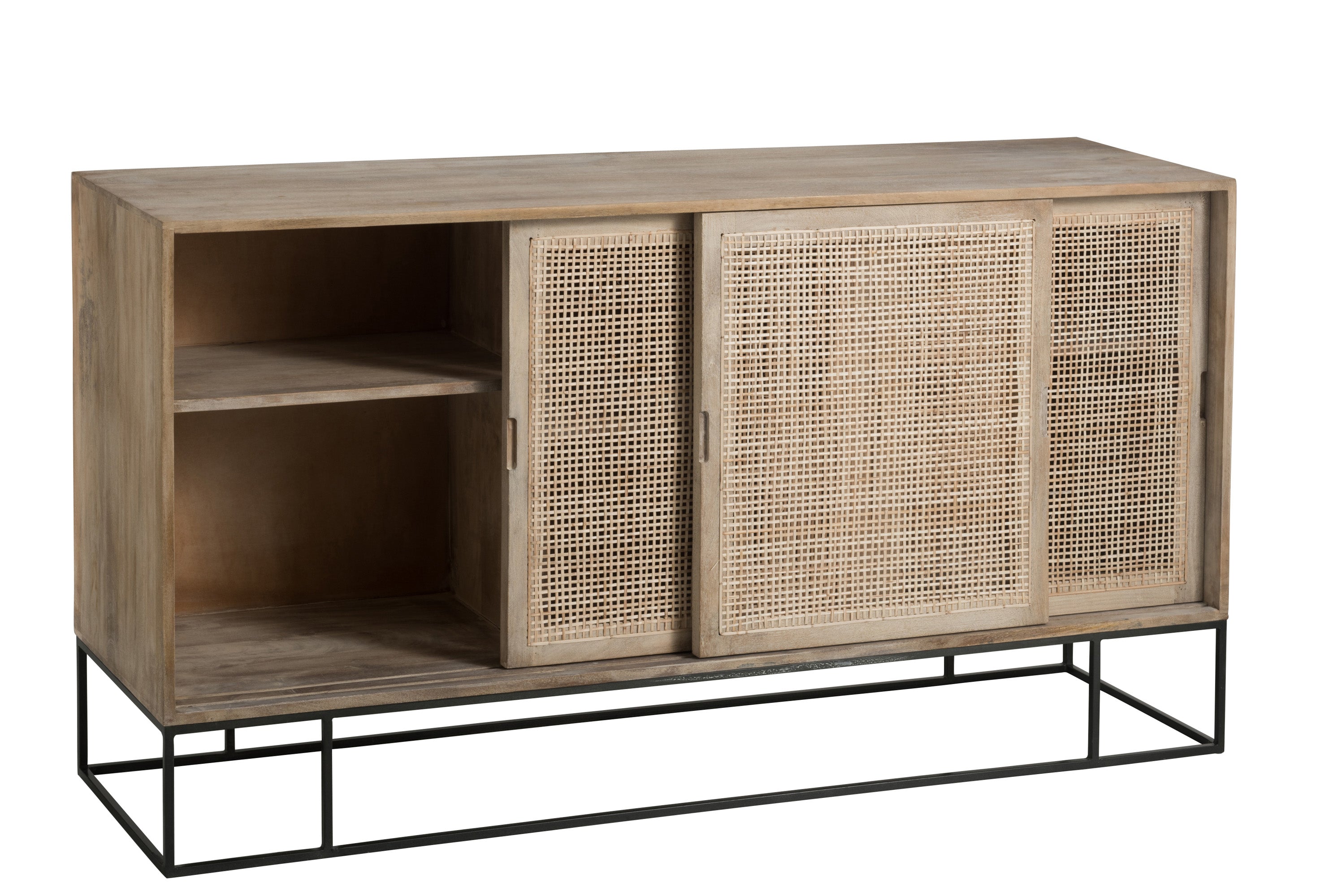 SIDEBOARD 3SCHIEBETÜREN WEIDE GEWOBEN MANGO NATUR (160x45x85cm)