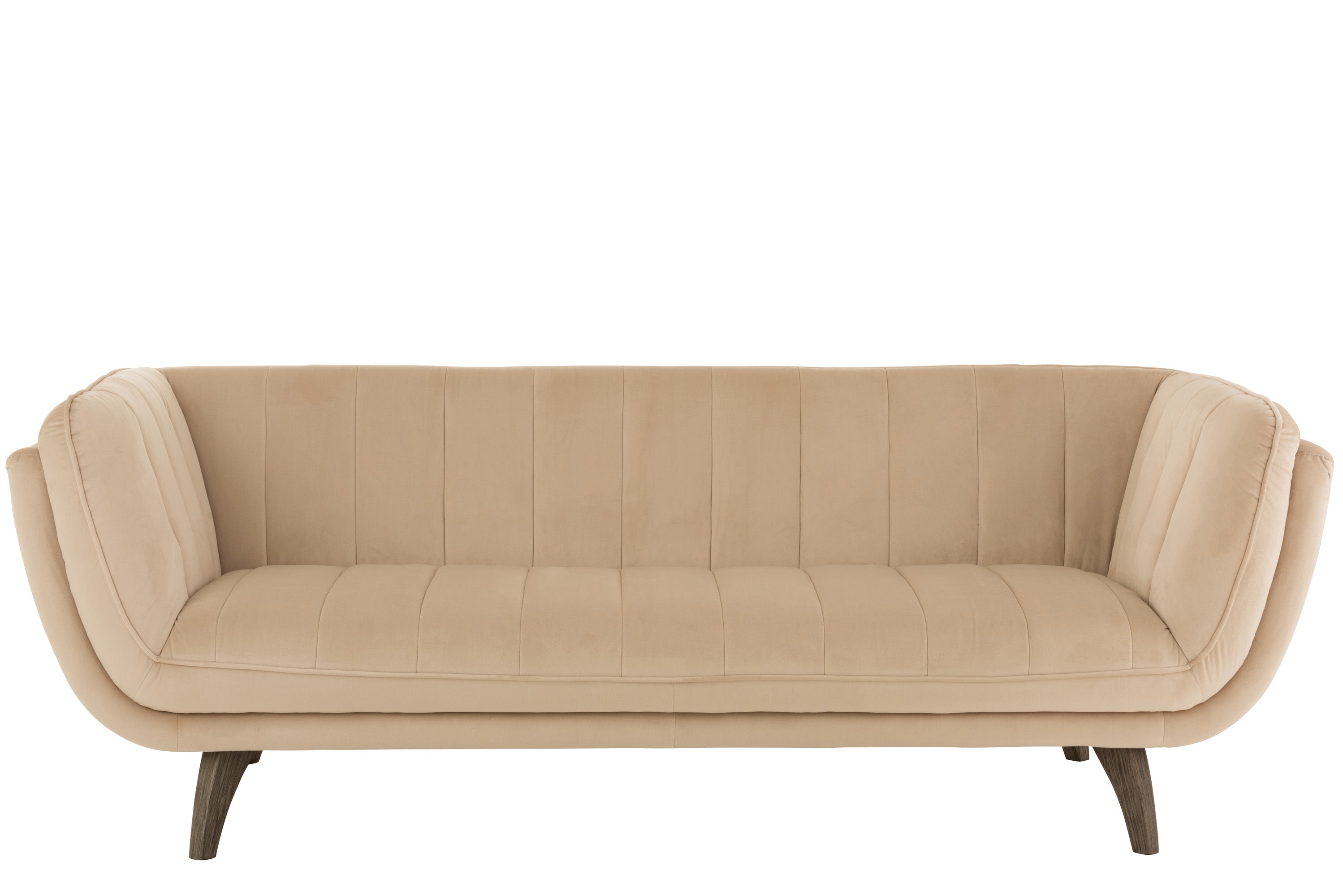 JOLIPA | SOFA 3-SITZER, LINA, VELOURS, BEIGE, ESCHE,213x83x75 | 1a-zuhause