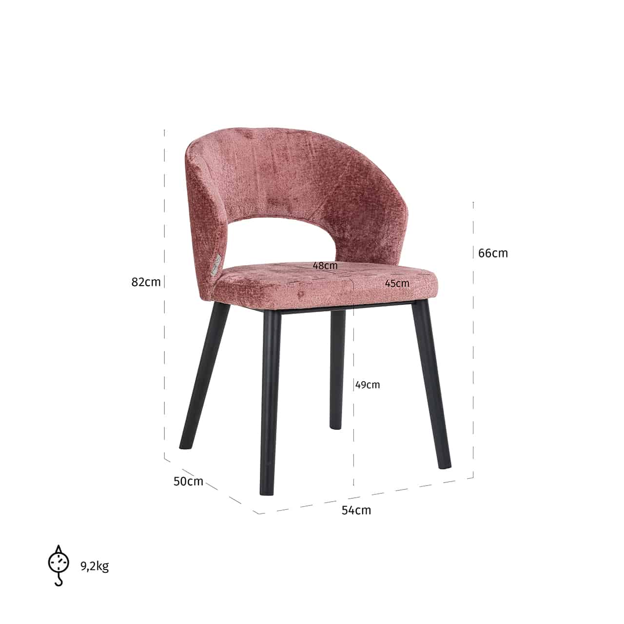 Chair Savoy rose chenilles4560-rose-chenillerichmond