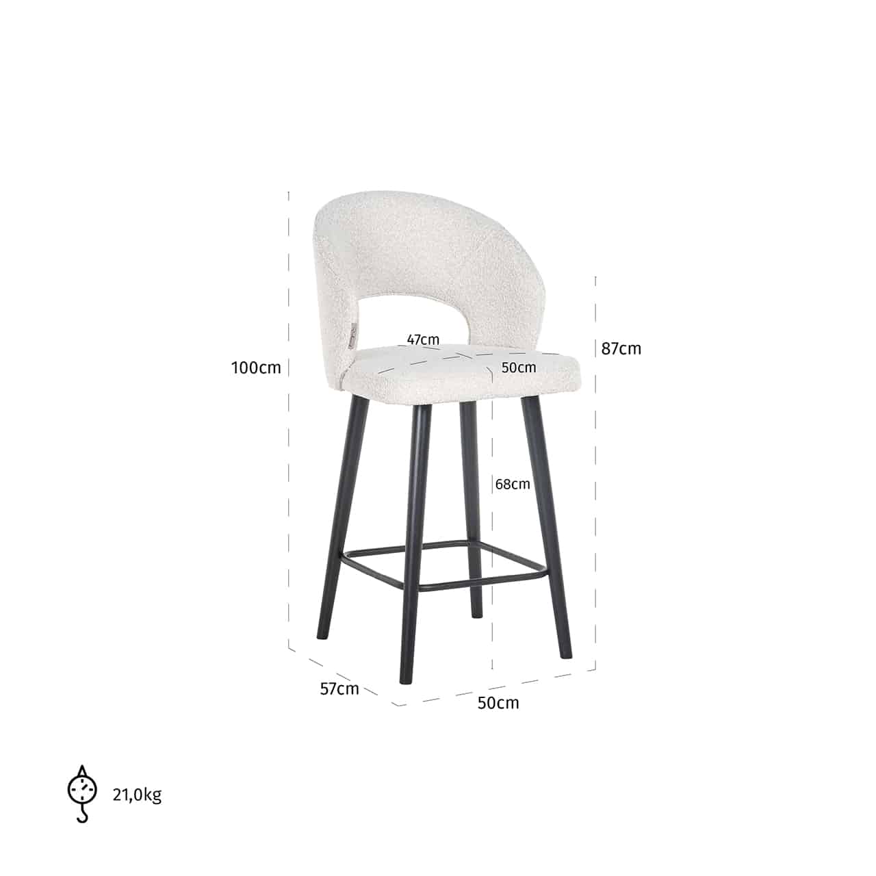 Counterchair Savoy white bouclés4561-white-bouclerichmond