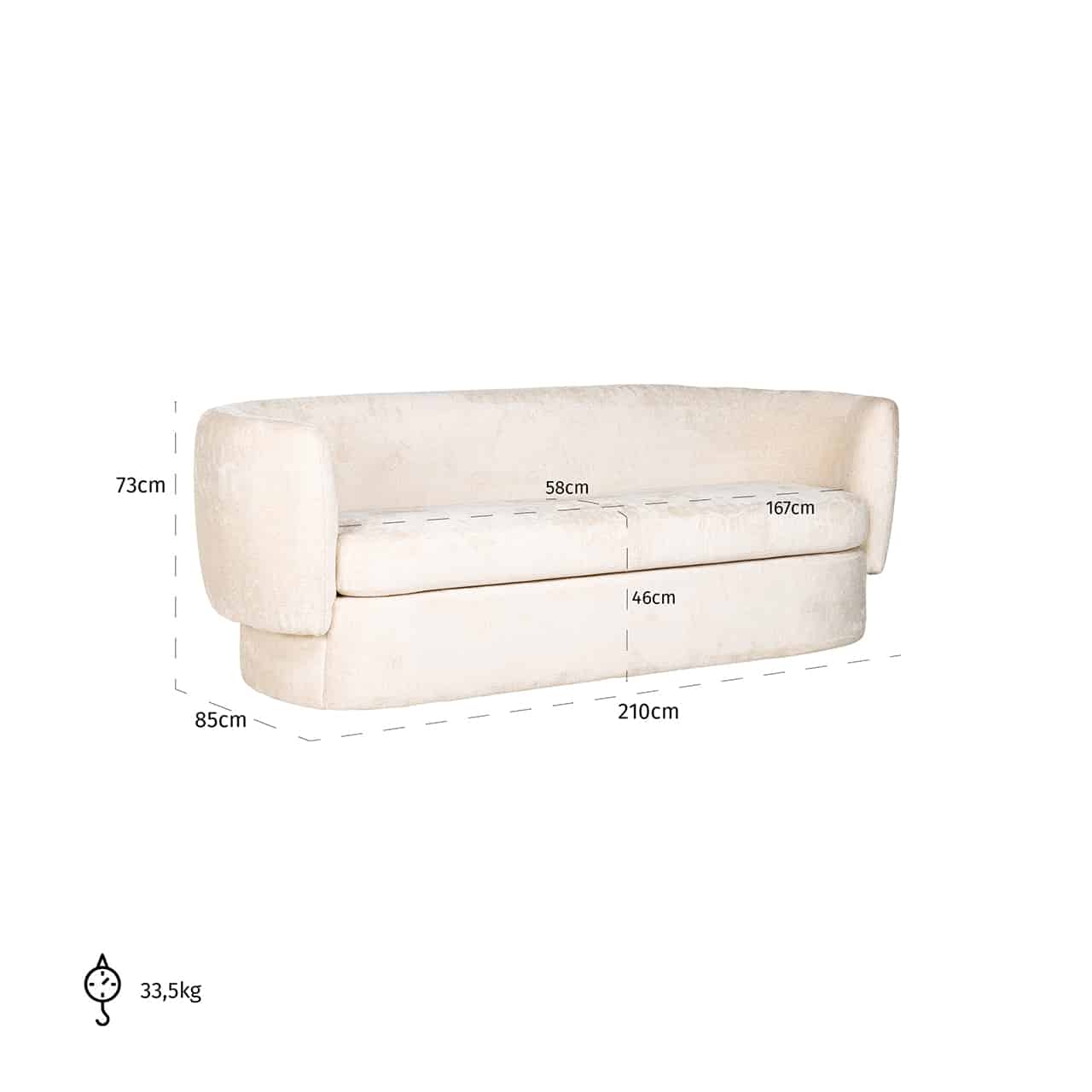 Sofa Waylon White Bouclés5131-white-bouclerichmond