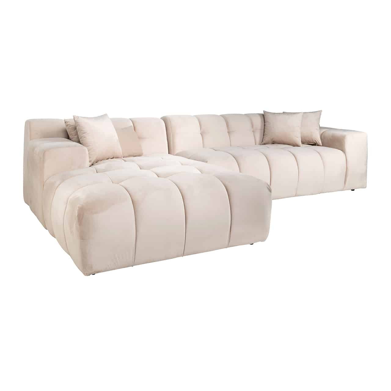 Sofa Cube 3 seater + lounge lefts5136-sand-velvetrichmond