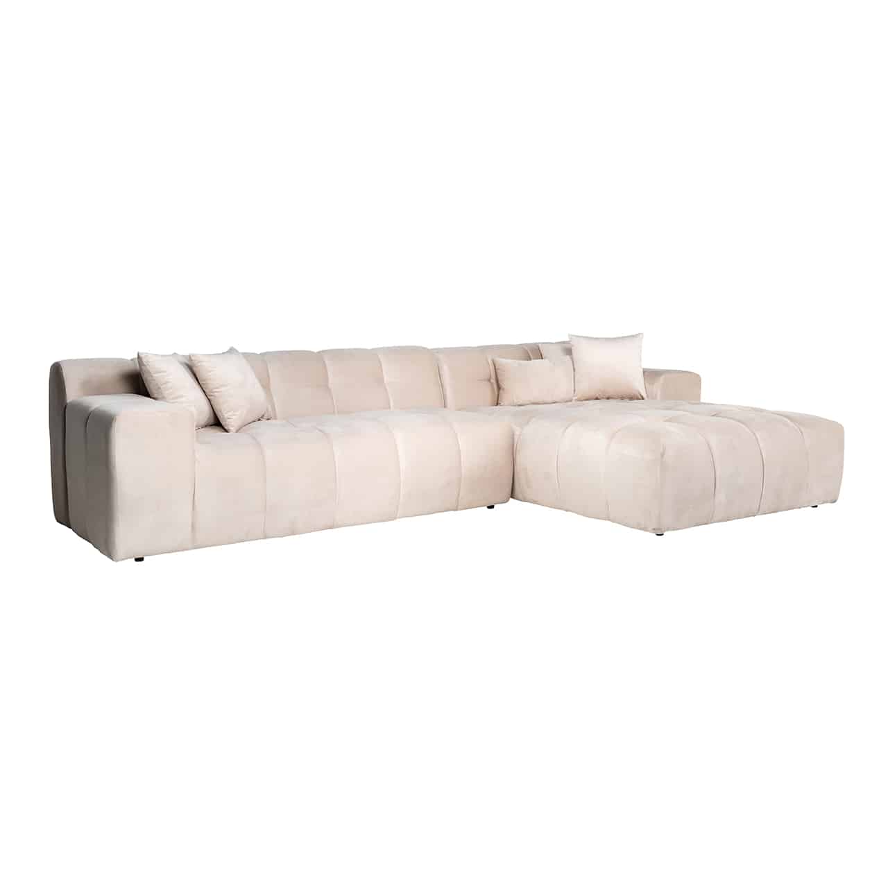 Sofa Cube 3 seater + lounge lefts5136-sand-velvetrichmond