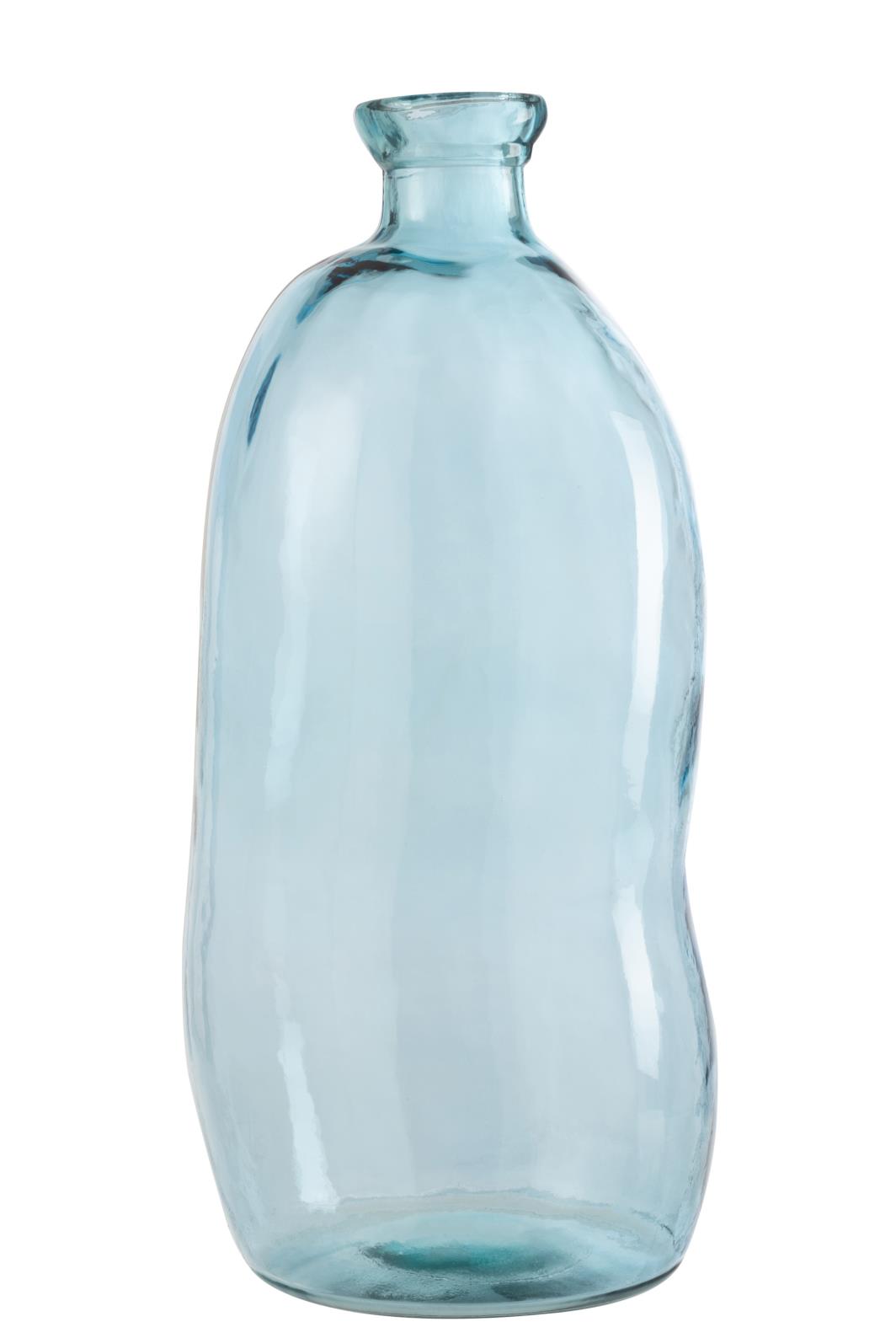 VASE OLIVIA GLAS HELL BLAU GRÖSSE L (33,5x33,5x73cm)