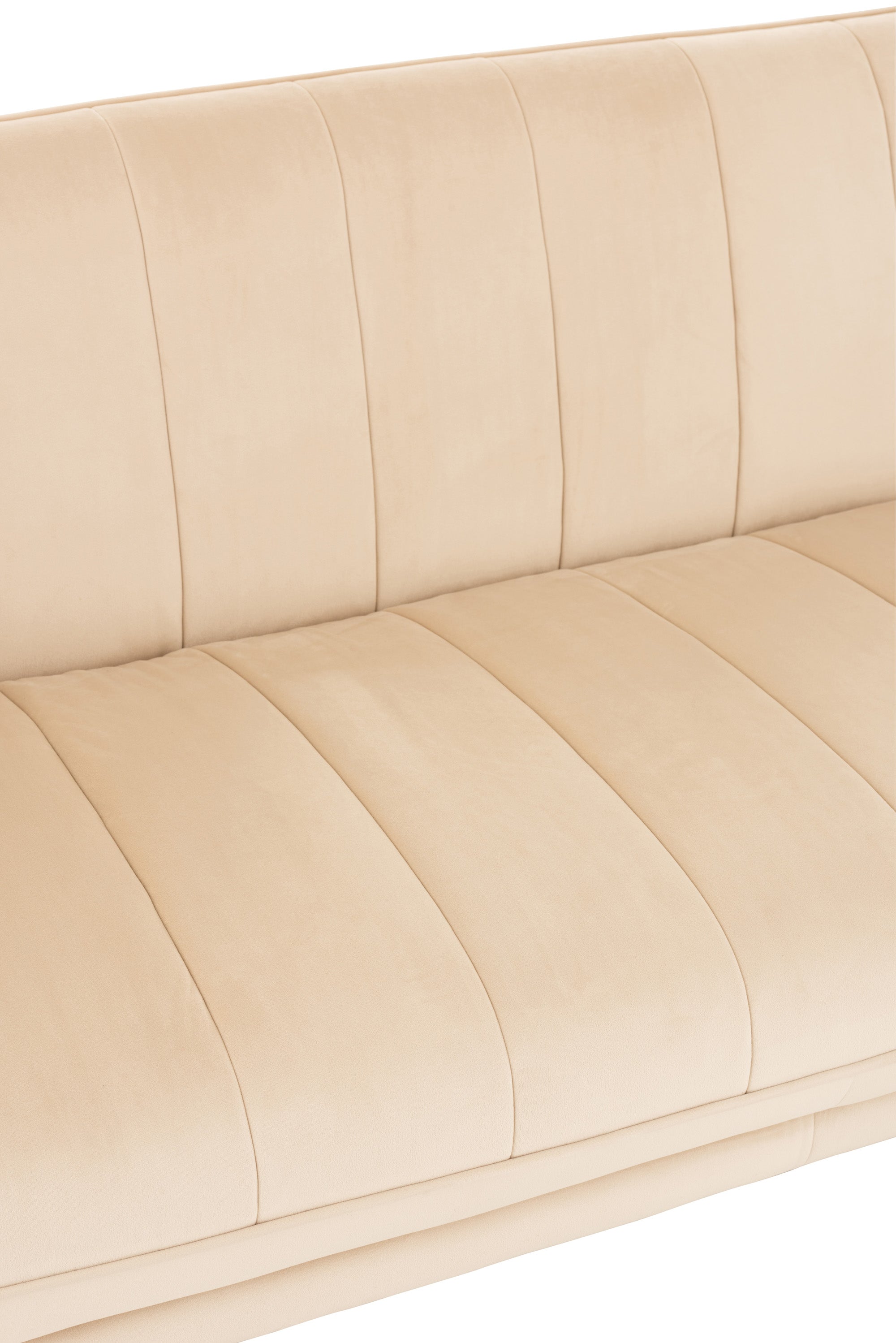 JOLIPA | SOFA 3-SITZER, LINA, VELOURS, BEIGE, ESCHE,213x83x75 | 1a-zuhause