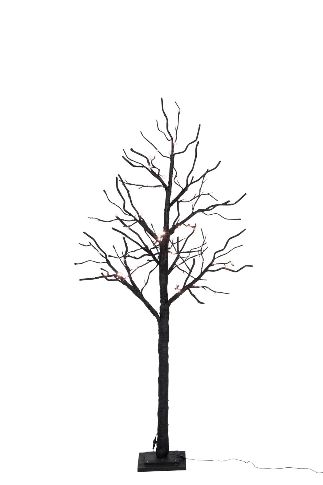 BAUM MIT LED ADAPTER UND PAILLETTEN SCHWARZ GRÖSSE L 180CM (88x100x180cm)