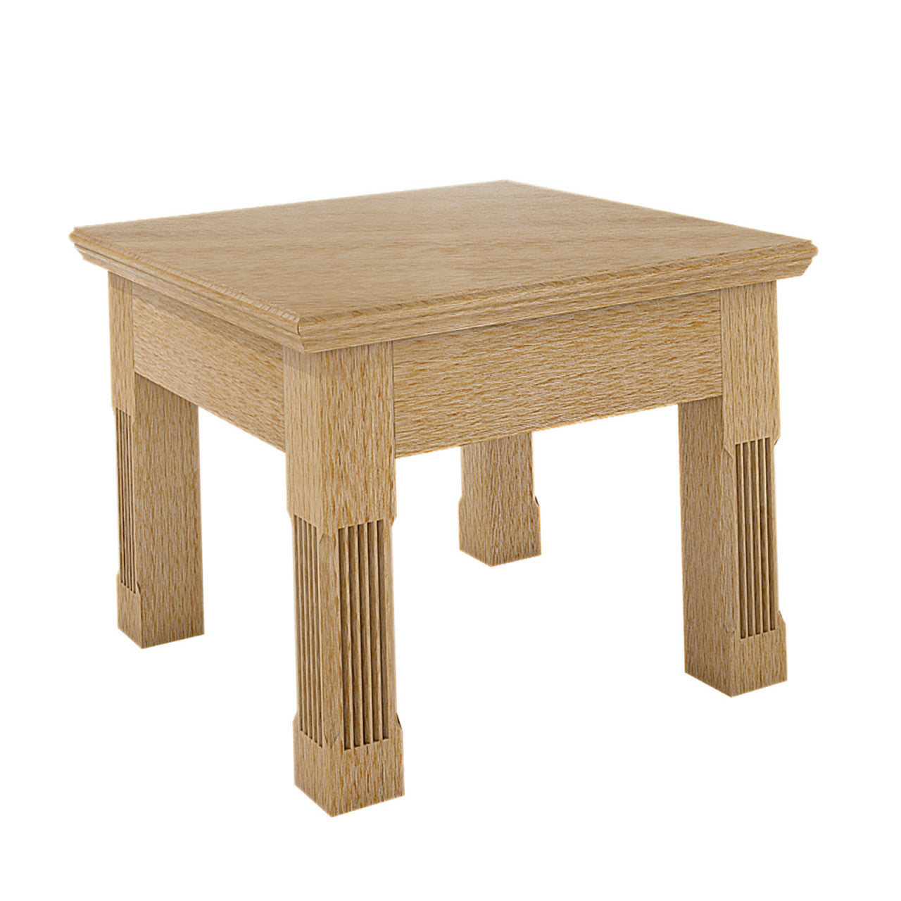 Couchtisch Beistelltisch Ecktisch 70x70 cm Duett mit Holzplatte Pinie massiv